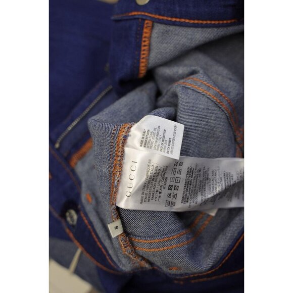 NWT Gucci Kids Girls Embroidered Flare Leg jeans Size 8 - Picture 8 of 9